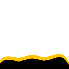 Black And Gold Wavy Footer