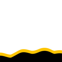 Black And Gold Wavy Footer