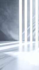 Obraz premium Brightly lit minimalist room subtly showcasing sleek architecture. AI Generated