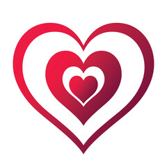 Elegant valentine day love heart romantic icon