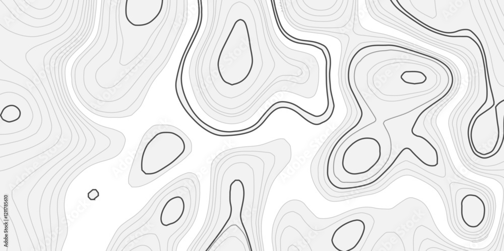 Poster abstract world map with black and white wavey line world map top view. topography map template for i
