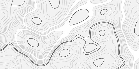 Abstract world map with black and white wavey line  world map top view. Topography map template for infographics Relief of the world map continent white background.