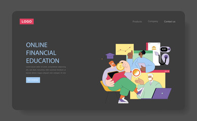 Financial Technologies. Flat Vector Illustration