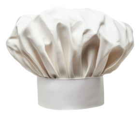 Chef hat displayed on a simple background ready for culinary use in the kitchen workspace isolated on transparent background