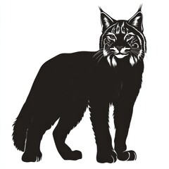 Obraz premium Majestic Bobcat Silhouette