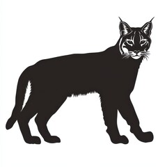 Obraz premium Majestic bobcat silhouette.