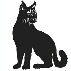 Silhouette of a majestic cat