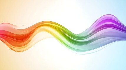 Rainbow colored wavy abstract design background