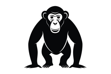 Intelligence in Shadow: Chimpanzee Silhouette