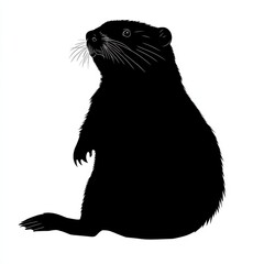 Obraz premium Silhouette of a Groundhog