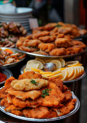 many different kinds of wiener schnitzel, austrian food