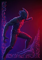 Fototapeta premium AI-Generated Epic Fantasy Gaming Collectible Cards: Heroic RPG Character Portraits for Digital and Trading Card Games