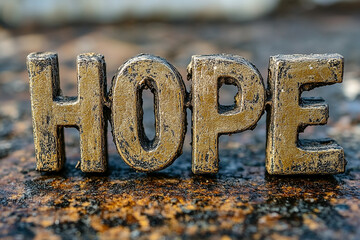 on the asphalt the word - hope