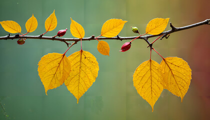 Obraz premium Autumn Leaves on a Branch