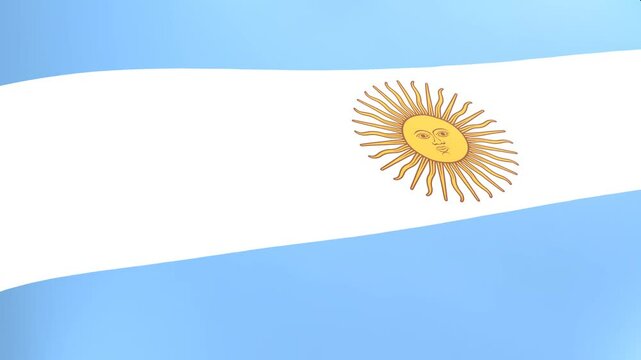 ARGENTINA WAVING FLAG 3D MOTION GRAPHIC