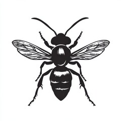 Fototapeta premium Stylized Black and White Bee Illustration
