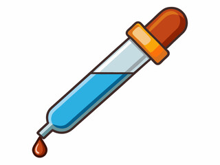 Dropper Isolated on White Background: Precision Liquid Dispenser.
