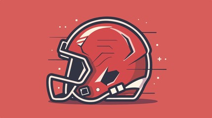 American Football Helmet Icon Vector Illustration Design