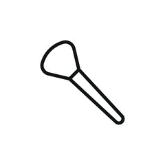 Makeup brush beauty icon in a flat and modern design, making cosmetic branding visually appealing
