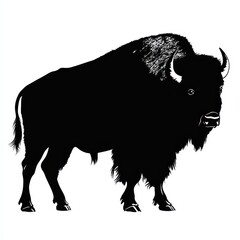 Majestic American Bison Silhouette