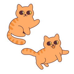 Cute Orange Cat vector illustration
