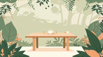 Rustic Wood Table Celebration with Fresh Nature Elements