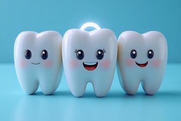 Obraz premium Teeth whitening treatment, from white to yellow teeth. dental health concept