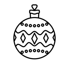 ball christmas outline style