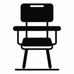 School desk chair icon vector  on white background.