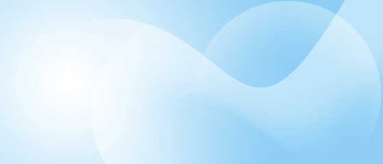 Abstract light blue background with shape freeform curved circle. Graphic illustration, light blue wallpaper. Template for a website, cover, and background design.