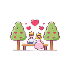 Obraz premium Valentine’s Day illustration for print 