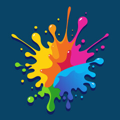 colorful splashes