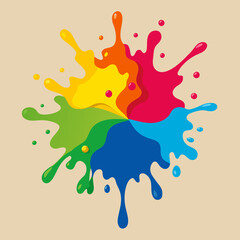 colorful splashes