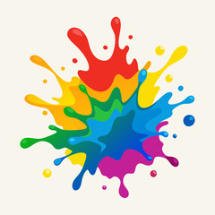 colorful splashes