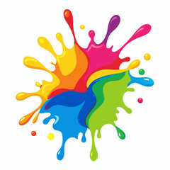 colorful splashes