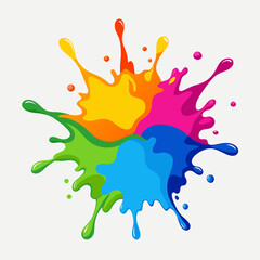 colorful splashes