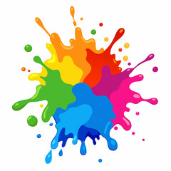 colorful splashes