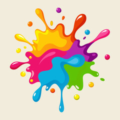 colorful splashes