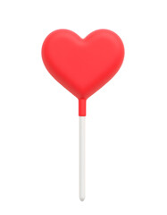 Red Heart Lollipop Candy on Stick Sweet Treat