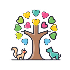 Valentine’s Day illustration for print 