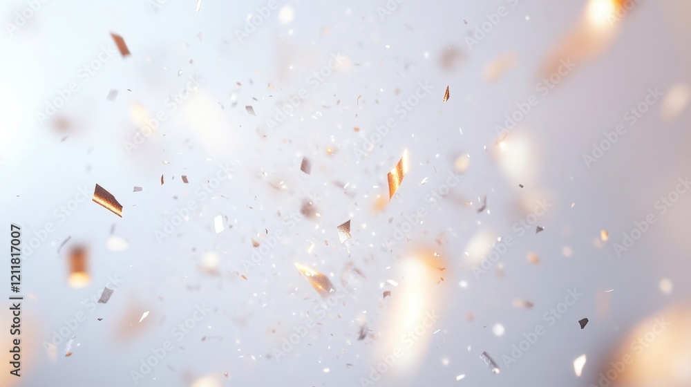 Poster abstract explosion of light particles with shimmering effects