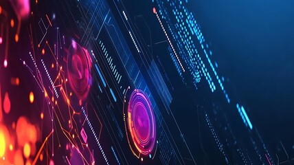 Abstract Futuristic Technology Interface Design