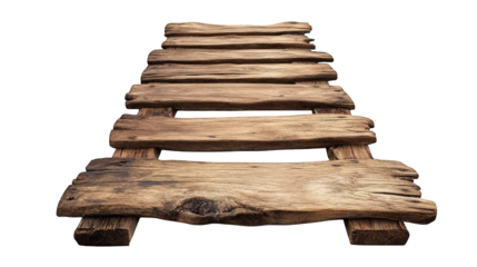 wooden pathway made of planks, showcasing rustic and natural design, perfect for outdoor settings or garden paths