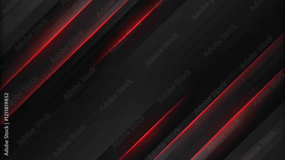 Poster abstract red light with black metallic slash geometric design modern futuristic background, luxury t