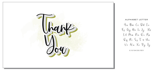 THANK YOU. VECTOR HAND LETTERING QUOTE PHRASE WITH MEANING