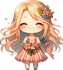 Cute girl chibi kawai