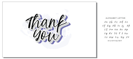 THANK YOU. VECTOR HAND LETTERING QUOTE PHRASE WITH MEANING
