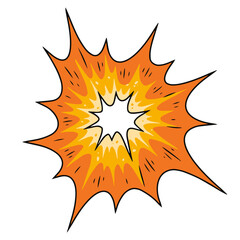 Bright explosion graphic with vivid colors