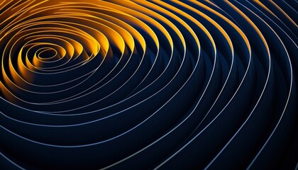 Obraz premium Abstract swirling layers of dark blue and gold