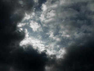 Sky dark cloud storm halloween background rain lightning thunder stoumy typhoon Nature light scene...